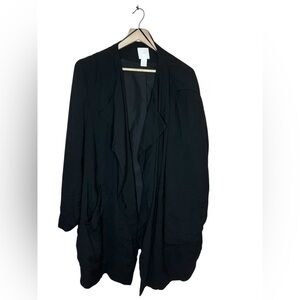 H&M Open Front Draped Coat Size XXL Black